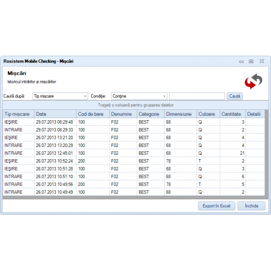 Rosistem Mobile Checking - Software pentru gestionarea fluxurilor de marfa